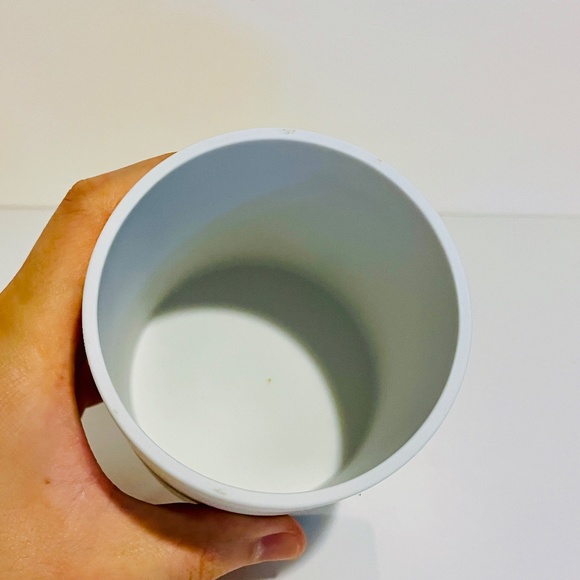 L'Objet Empty White Limoges Porcelain Candle Holder Jar Container with Brass Lid - Picture 4 of 11